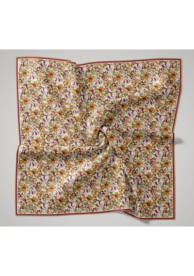 Silk Home Twill İpek Eşarp 11477-09 Ekru, Mürdüm, Gold, Haki, Yeşil