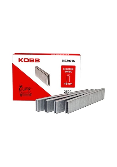 Kobb Kbz9016 16mm 2500 Adet 90 Serisi Ağır Hizmet Tipi Zımba Teli, Gri