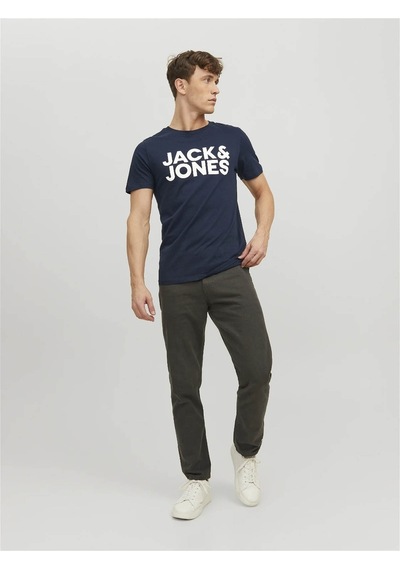 Jack & Jones Erkek T-shirt Lacivert 12151955 Jjecorp Logo Tee Ss O-neck Noos 24yw21000003 W2100057 Lacivert