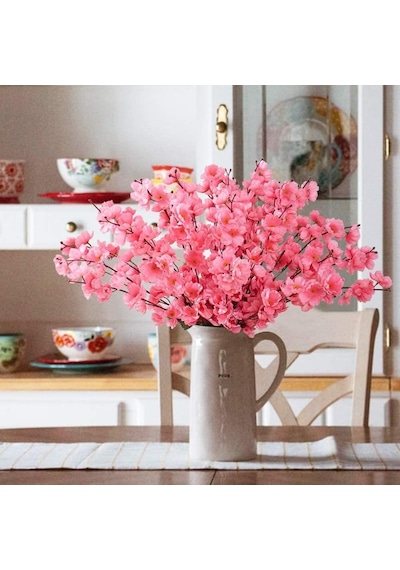 Yapay Çiçek Bahardalı Japon Kiraz Çiçeği 9 Dallı 40Cm Pambe Açık