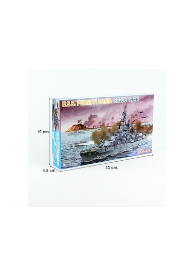 Dragon 7041 1/700 Ölçek, Uss Pennsylvania Bb-38 1944 Savaş Gemisi Plastik Model Kiti