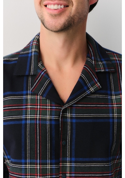 Suwen Matthew Erkek Maskülen Pijama Takımı Sh26300660b1352 Lacivert Ekose