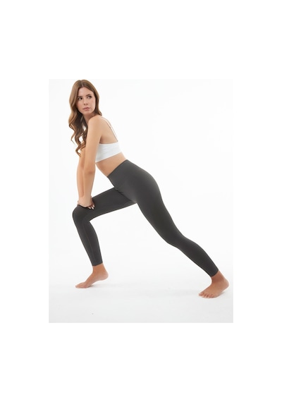 Cottonhill Füme Yüksek Bel Toparlayıcı Seamless Kadın Spor Tayt Füme
