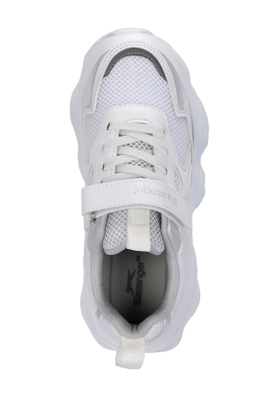 Slazenger Fast Track I Unisex Çocuk Cırt Cırtlı Beyaz / Gümüş Günlük Spor Ayakkabısı
