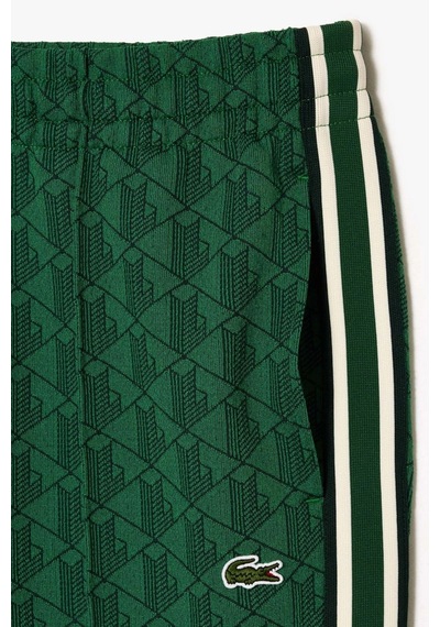 Lacoste Mens Regular Fit Monogram Green Sweatpants Erkek Dokuma Eşofman Altı Yeşil