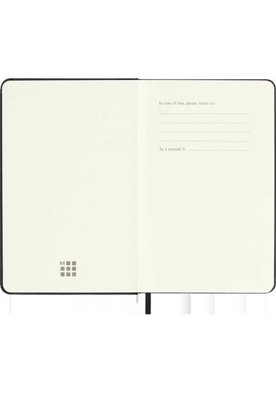 Moleskine Sert Kapak Çizgisiz Defter Cep Boy 9x14 Cm 192 Sayfa Si