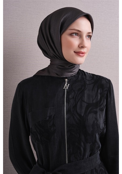 Armine İpek Eşarp 2027 Kış - 9601-54 Füme Twill