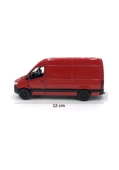 Kinsmart Mercedes-benz Sprinter 1:48 Ölçek Metal Çek Bırak Oyuncak Minibüs - Kırmızı Model Araba