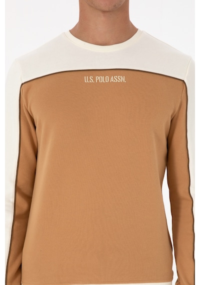U.S. Polo Assn. Erkek Regular Fit Bisiklet Yaka Camel Sweatshirt 50315507-VR015