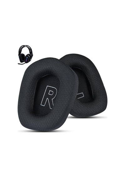 Logitech G733 Oyun Kulaklığı İçin Kumaş Yedek Kulak Pedleri, Logitech G335 Kablosuz Kulaklık, Yumuşak Mesh Kumaş Ve İzolasyon Köpüğü İle Kulaklık Aksesuarları Siyah