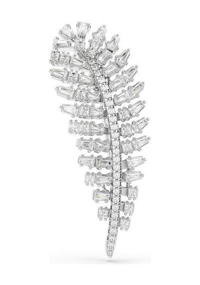 5760564 Swarovski Broş Vıenna:brooch Feather Whıte/rhs Metalik