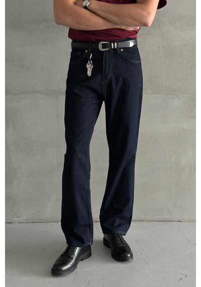 Erkek Baggy Jean Pantolon Lacivert
