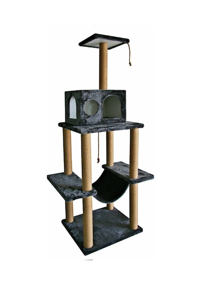 Turkuaz Pet TR-891 Zooplus Katlı Kedi Tırmalama Evi 65 x 45 x 155 CM