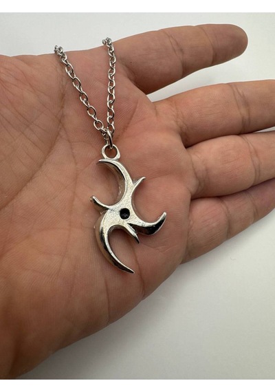 Naruto Ninja Star Yıldız Kolye 60 Cm Zincirli Zamak Kaplama Unisex Anime Takı Çok renkli