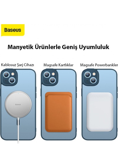 Baseus Frame Apple Uyumlu iPhone 14 Plus 6.7 Magsafe Kilif + Ekran Koruyucu 561476295