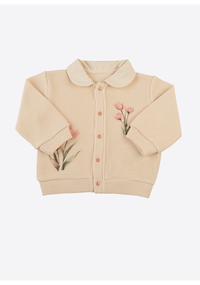 KitiKate Organik Meadow Hırka Bej