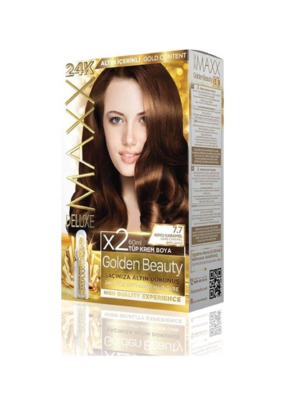 Maxx DeluxeSet Boya Golden Altın İçerikli7.7 Koyu Karamel