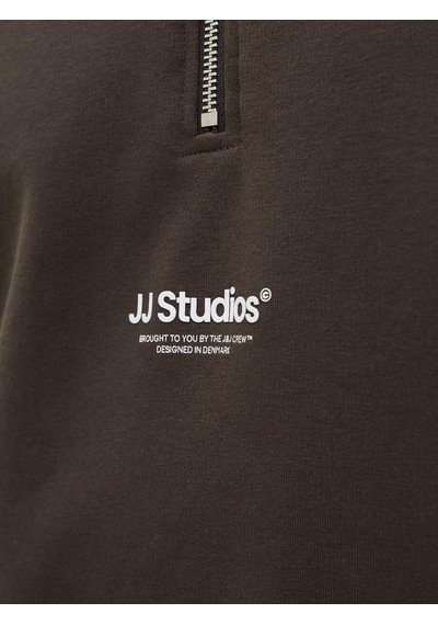 Jack & Jones Jjesoho Hn Noos Sweat Fermuarlı Yarım Yaka Erkek Sweatshirt Cok Renklı