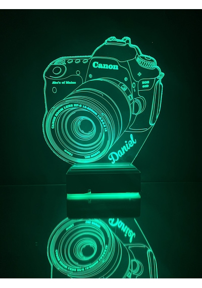 Kişiye Özel Hediye Fotoğraf Makinesi Masaüstü 3D Led Lamba