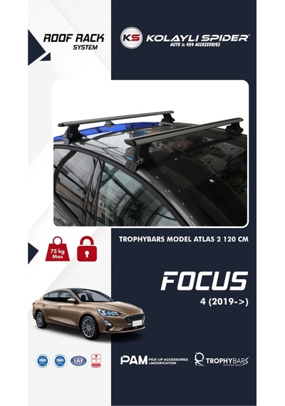 Ford Focus 4 2019+ Trophybars Ara Atkı/ Tavan Barı Gri