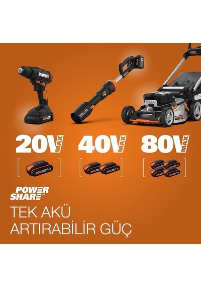 Worx WA3601 20V 2.0Ah Powershare Li-Ion Akü ve Akü Şarj Cihazı