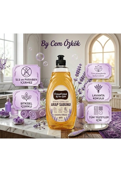 Foşur Foşur By Cem Özkök Lavantalı Bitkisel İçerikli Sıvı Arap Sabunu Tekli
