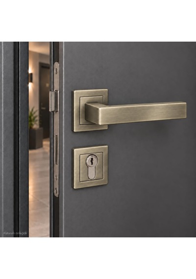 Riva Antik Sarı Yale Çelik Kapı Kolu