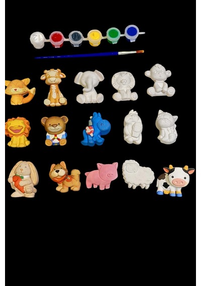 20 Adet Hayvanlar Alemi Taş Boyama Seti Objeler5 Cm Anne,çocuk,yetişkin Etkinlik,eğlence,workshop