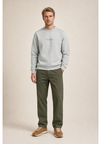 Redline Clavin Erkek Regular Fit Yeni Sezon Pamuklu Sweatshirt Gri