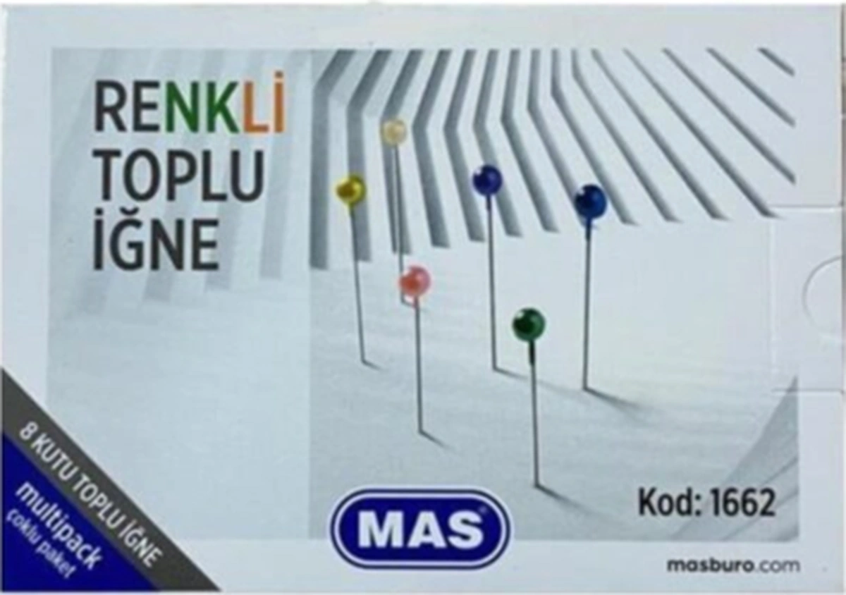 Multıpack Renkli Başlı Toplu İğne 32mm 1662 Diğer