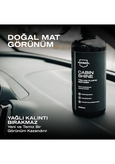 Nasiol Cabinshine Araç İçi Aksesuar Ve Plastik Parlatıcı,onarıcı-500 Ml-torpido Bakım Ve Yenileme, Araç Plastik Diğer