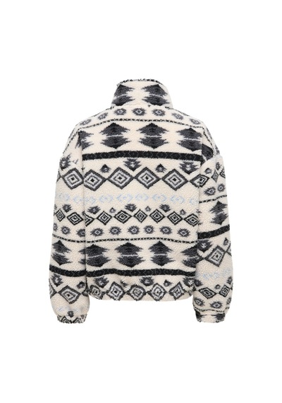 Only Onljanne Lıfe Aztec Teddy L/s Zıp Cc Swt Kadın Gri Sweatshirt - 15267415