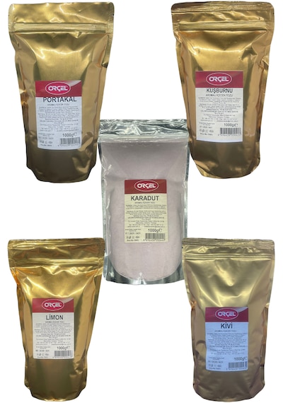 Orçel Toz İçecek Seti Oralet Çay Sıcak Soğuk Karışık 5 x 1 KG