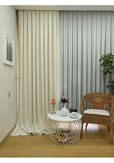 Düz Renk Pileli Fon 1 2 Seyrek Pile Tek Kanat 50 X 250 Cm Çok Renkli