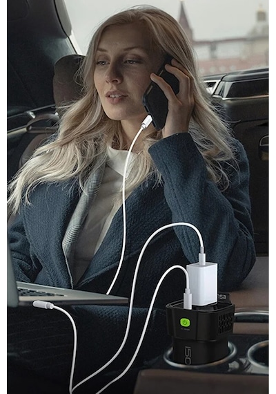 150w Araç Elektrik Adaptörü 12v To 220v İnvertör, Usb & Type-c Çoklu Araç Dönüştürücü 5 İ 1 Arada