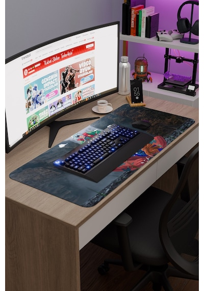 Naruto Anime V4 - 90x40 Xxl Gaming Kauçuk Kaymaz Taban Mouse Pad Fare Altlığı