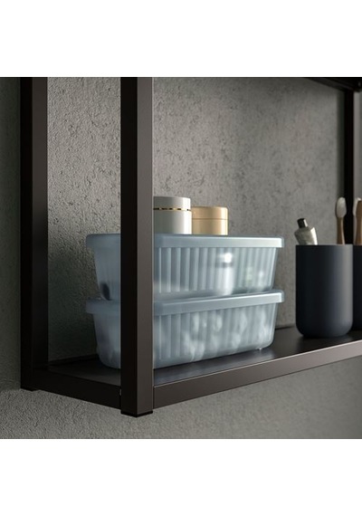 Ikea Rykta Kapaklı Kutu, Şeffaf Gri-mavi, 9x24x7 Cm/0.5 Lt