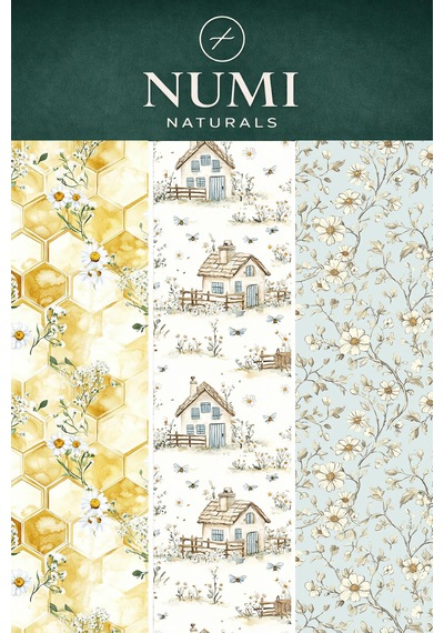 Balmumu Gıda Saklama Bezleri Premium 3 Lü Set 30 30 Cm - Country Garden Serisi Çok  Renkli