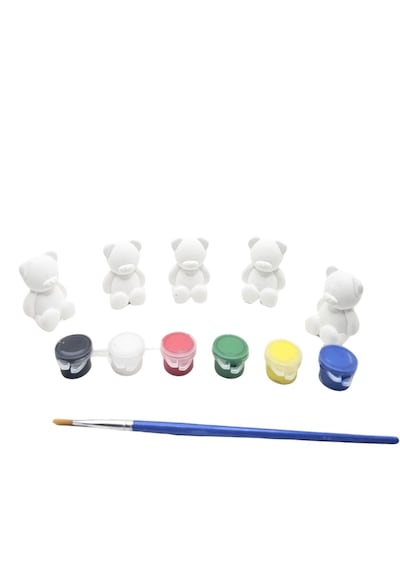Eğitici Etkinlik Taş Boyama Seti 3 Boyutlu 15 Adet Minik Ayıcık Set Stone Painting