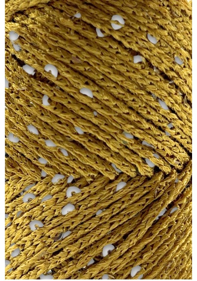 Sensy Paillette Pullu Polyester Makrome İpi Polyester Makrome İp Supla İpi Pullu Çanta İpliği Altın