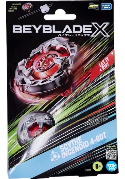 Bey05000 Beyblade 1li Set Scythe Incendio 4-60t