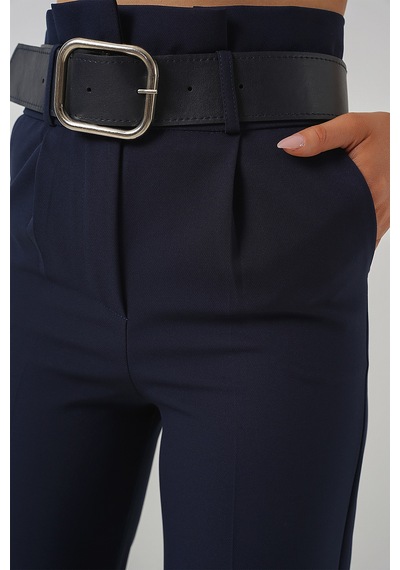 Bigdart 6556 Kemerli Kumaş Pantolon - Lacivert