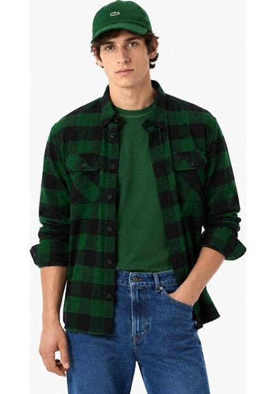 Lacoste Men's Relaxed Fit Button-down Linen Shirt Rahat Kesim Pamuklu Kareli Erkek Gömlek Yeşil Lacoste Men's Relaxed Fit Button-down Linen Shirt Rahat Kesim Pamuklu Kareli Erkek Gömlek Yeşil