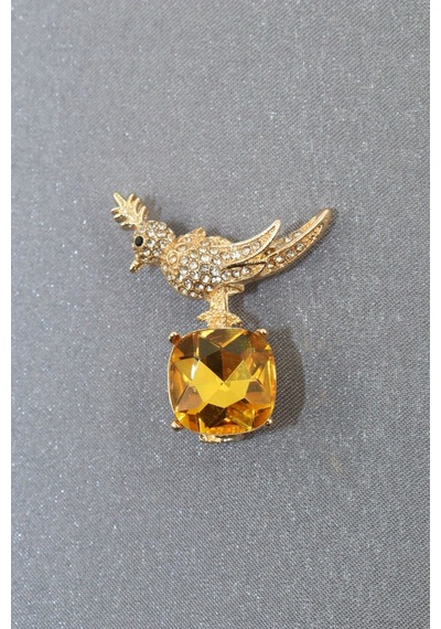 Zirkon Taşlı Anka Kuş Broş. Yaka İğnesi Anka Kuş Broş. Taşlı Anka Broş. Kadın Broş. Anka Kuşu Broş. Gold