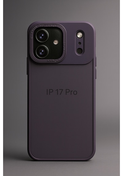 Apple iPhone 17 Pro Uyumlu Tam Koruma Sağlayan Darbeye Dayanıklı Kalın Silikon Kılıf Mor