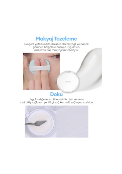 Hyalüronik Asit İçeren, Yağ Kontrolü Sağlayan Cushion Yenilikçi Sıvı Pudra A'pıeu Waterlock Finisher 0