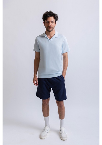 Premium Polo Yaka Erkek Tişört Mavi