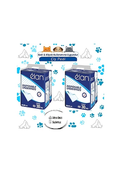 Kedi Köpek Çiş Pedi Ultra Emici 60cmx90cm 60 Adet