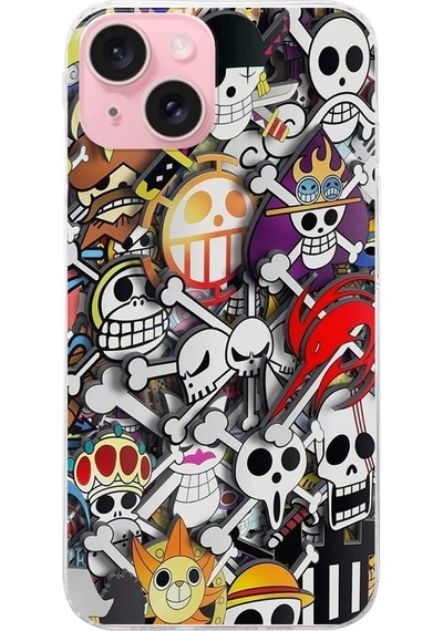Apple Uyumlu iPhone 15 Anime Tasarımlı Slim Fit Şeffaf Silikon Kılıf