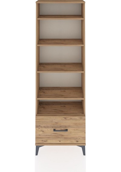Arges Dolap 5 Raflı Tek Çekmeceli 60x30x182 Çam-çam Çam